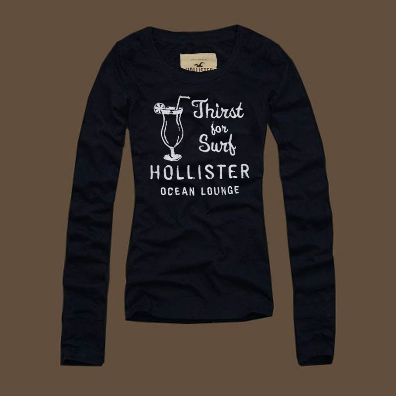 Hollister Mujeres De Cuello Redondo Largo Remera HCO4745